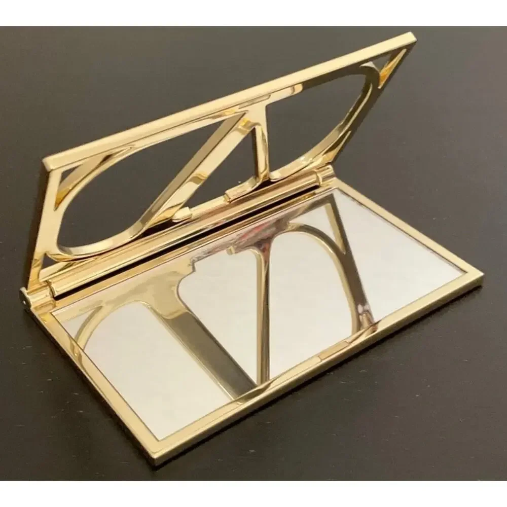 Valentino Gold Iconic V-Logo Compact Mirror - approx 4” x 2.5” - NEW no box